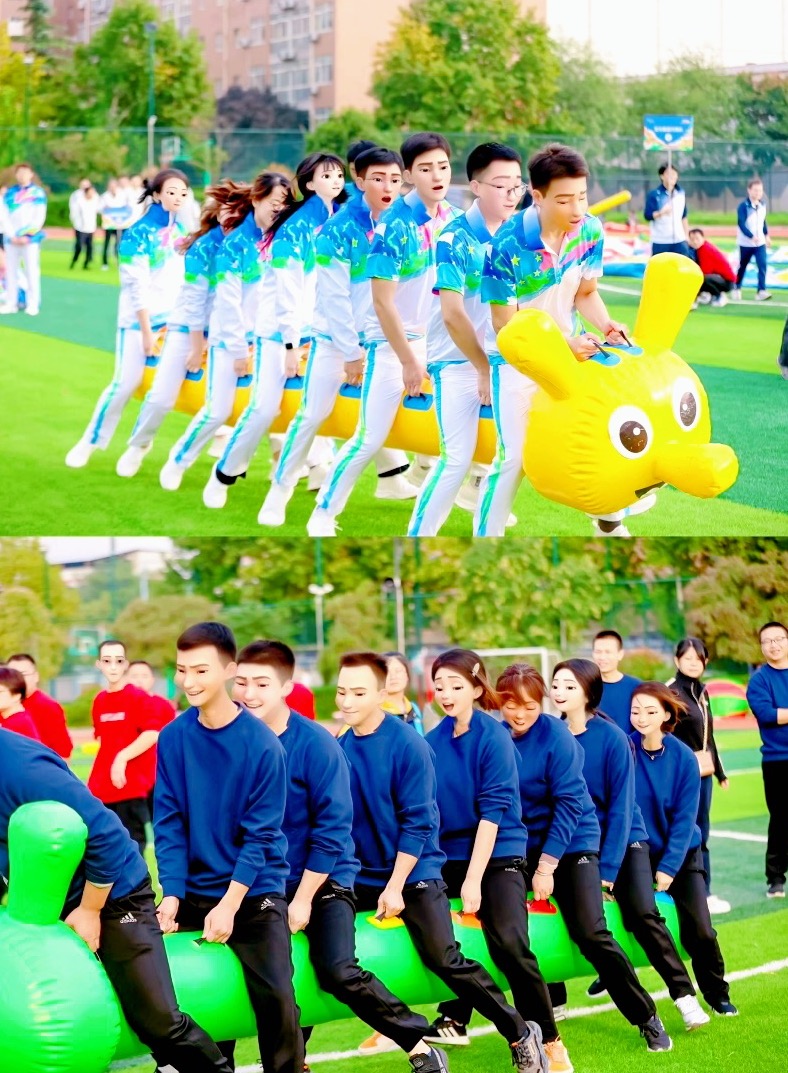 充气趣味运动会游戏竞速毛毛虫出租出售