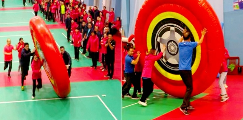 充气趣味运动会道具「巨轮滚滚」出租出售