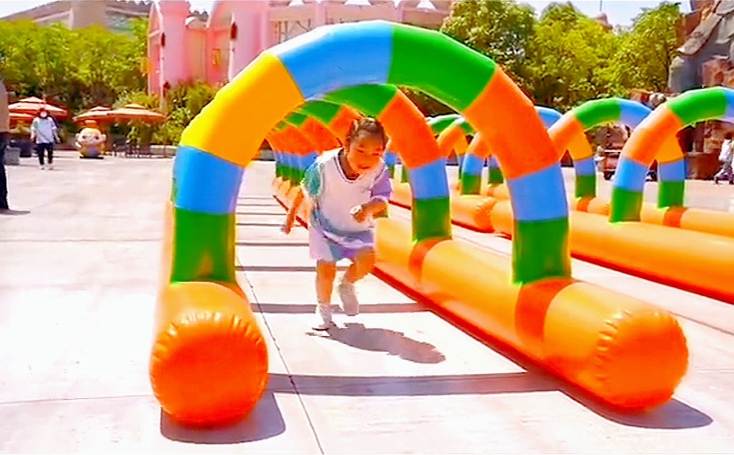 充气趣味运动会道具障碍拱门出租出售