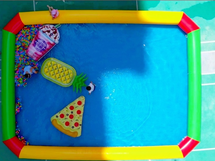 充气趣味运动会道具戏水池出租出售