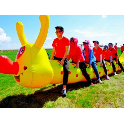 充气趣味运动会道具竞速毛毛虫出租出售