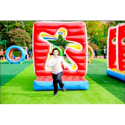 充气趣味运动会道具障碍-人体障碍