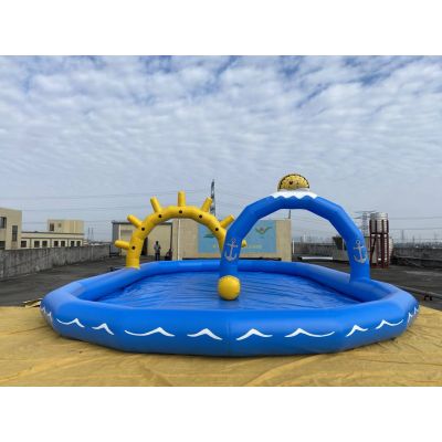 蓝黄游泳池出售